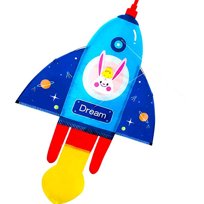 new outdoor sport rocket kite for kids