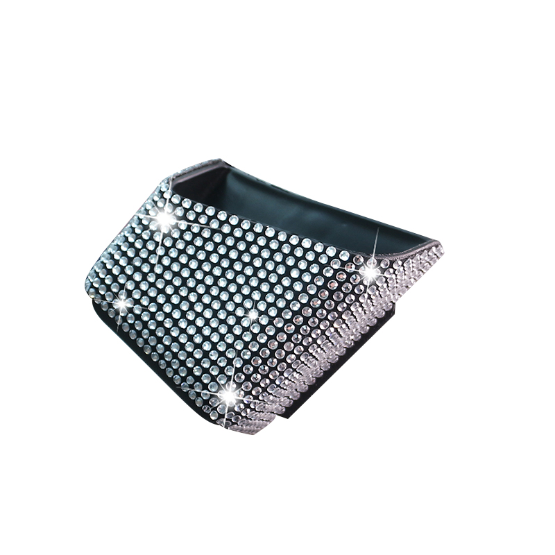 Glitter Garbage Can Universal Trash Bin Dustbin Organizer Container Multipurpose Bling Car sunglass card Holder Mini Storage box