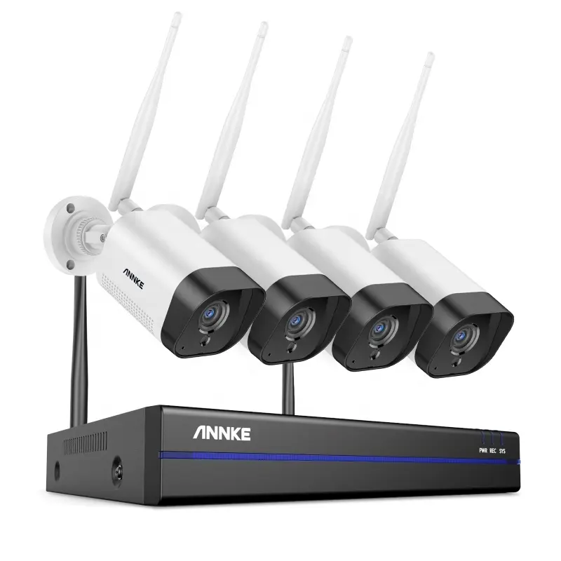ANNKE 8CH 3MP Super HD Wireless Security Camera System Audio Recording Night Vision CCTV Camera Works with Alexa