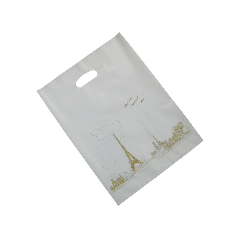 Factory wholesale custom printing HDPE LDPE PE Die-cut plastic bag shopping