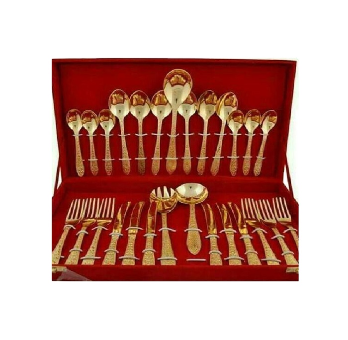 Brass Gold Plated Spoon Set