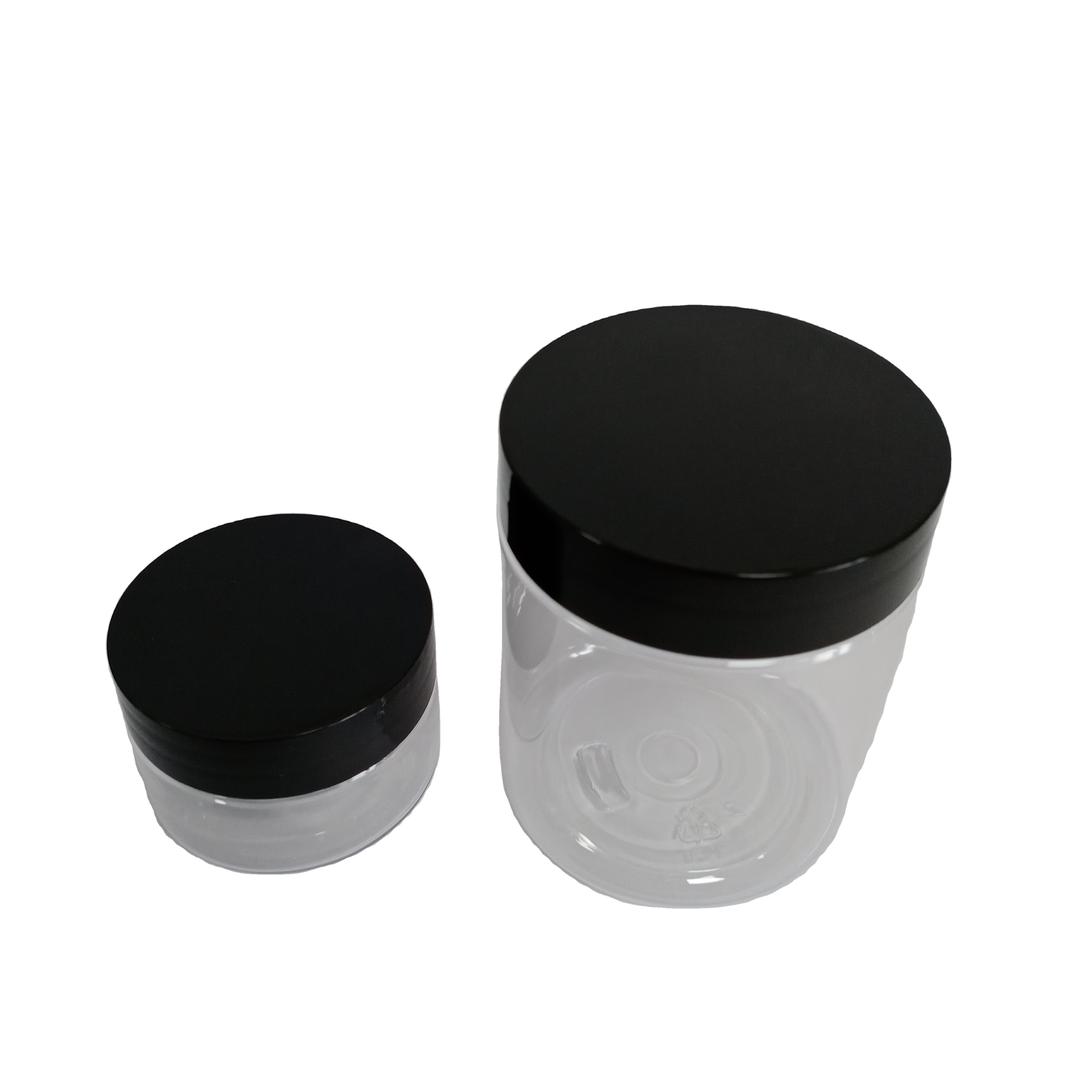 2021 whole sales cosmetics storage container 25g frosted clear pet plastic jar with plastic screw cap