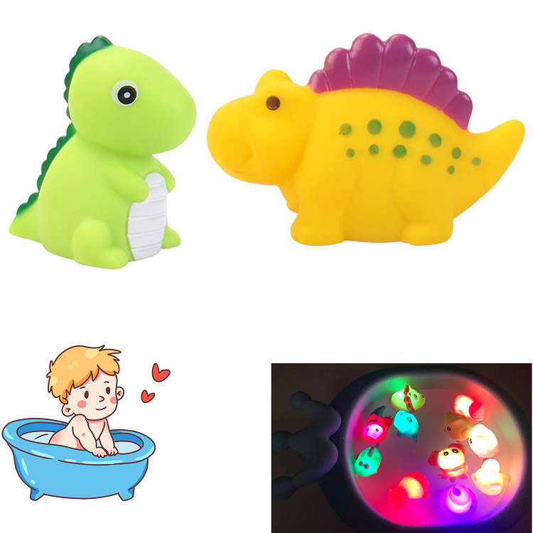 M1263 Bathroom Water Tub Light Up Ocean Sea Animal Flashing Colorful LED Light Floating Bathtub Toys