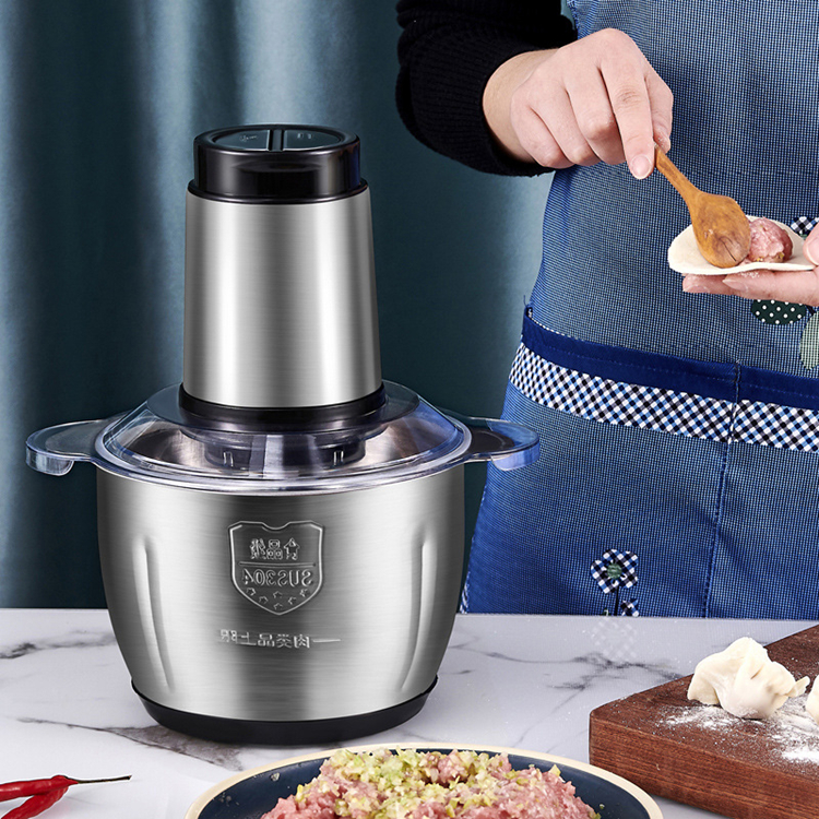 Бытовая электрическая мясорубка из нержавеющей стали, 220 В, 2 л/3 л