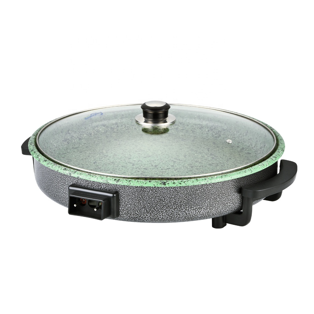Round cast iron electric aluminum pizza pan with good quality