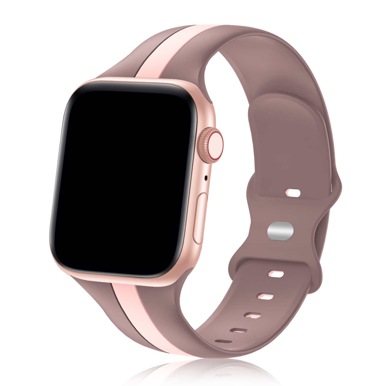 Спортивный мягкий силиконовый водонепроницаемый ремешок 38 мм 44 мм для Apple watch Series SE, 7, 6 ,5 ,4 ,3 ,2 ,1