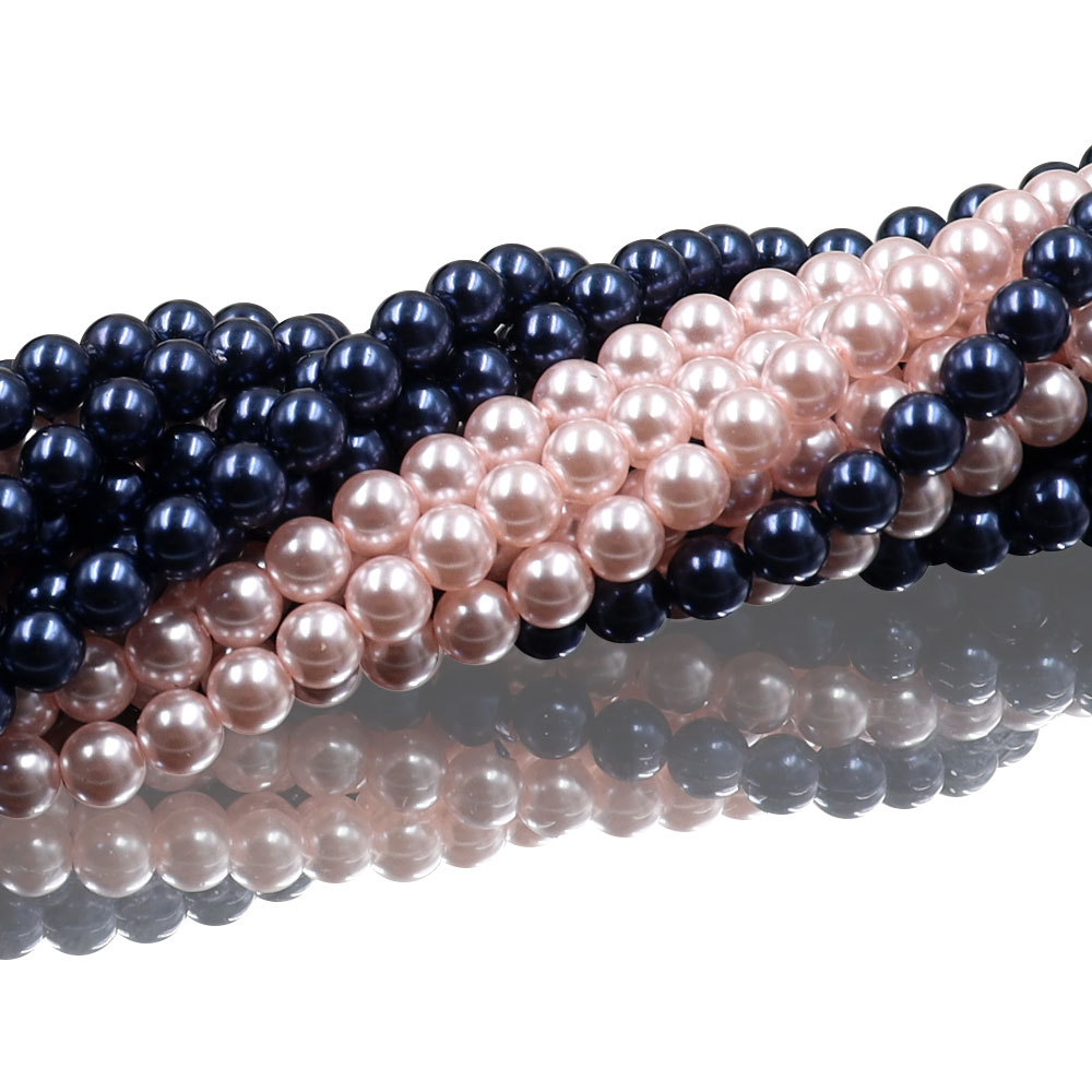 6mm Stock Wholesale Glass Pearl Beads Crystal Rosaline 294 Night Blue 818 Pearl Beads for Jewelry Making Diy Wholesale Beads