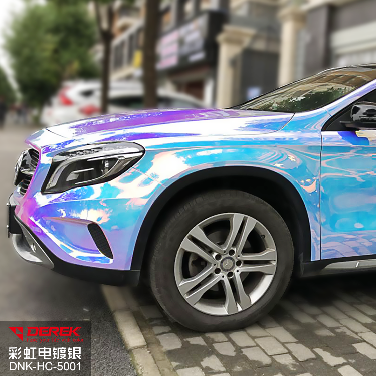 Derek Радуга, хромовые автомобильные виниловые наклейки на авто наклейки 1,35*18 м Голографическая зеркало хром для всего оклеивания авто с эффектом хромирования
