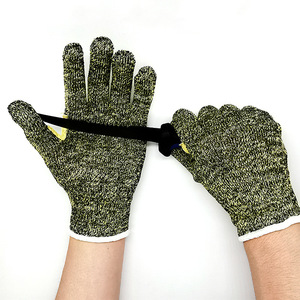 2024 Innovative Products Fire Resistant Work Gloves 7 Needle Machine Knit Aramid Covered Steel Gloves