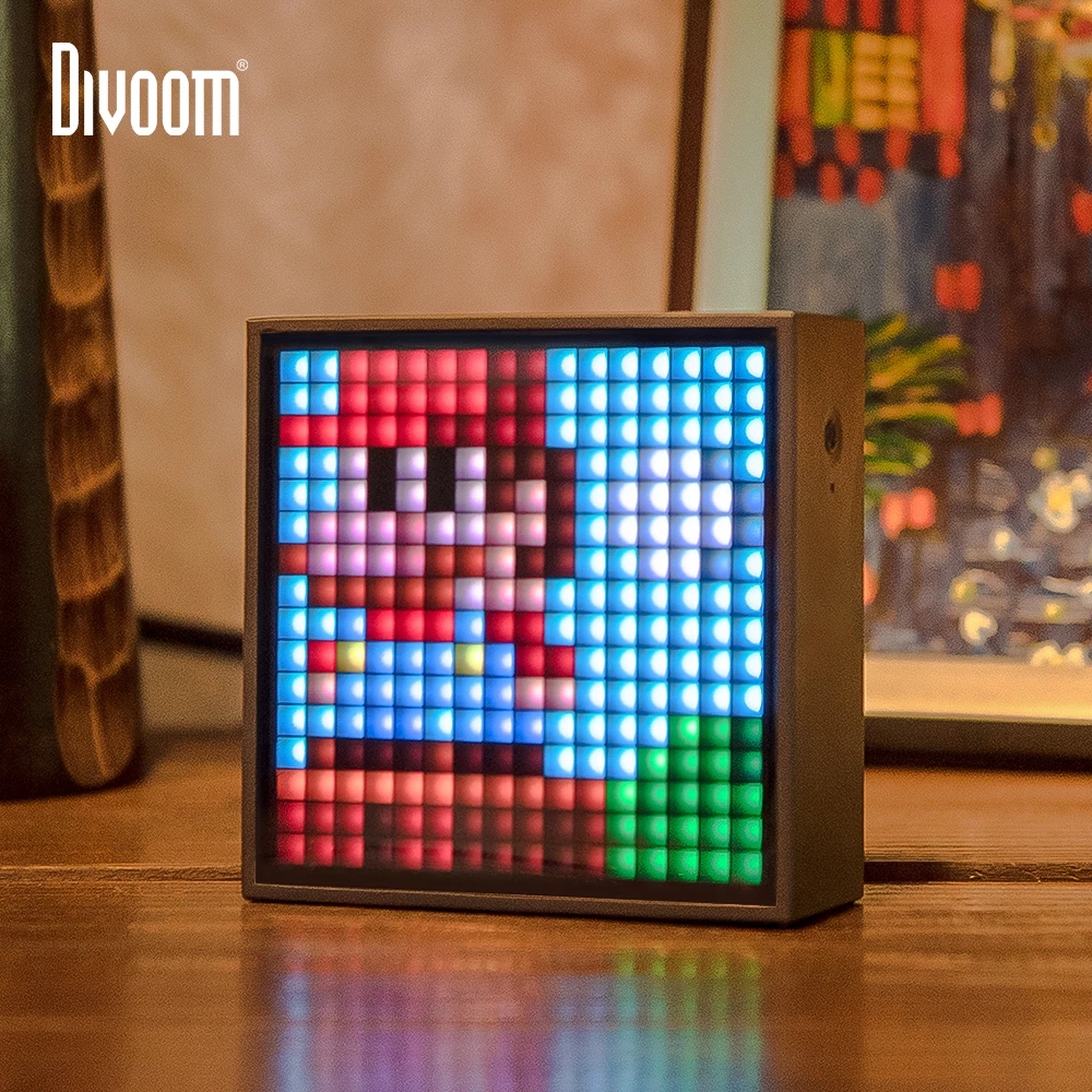 Для Divoom Timebox Evo BT Портативный динамик с часами-будильником Программируемый светодиодный дисплей для Pixel Art Creation Уникальный подарок