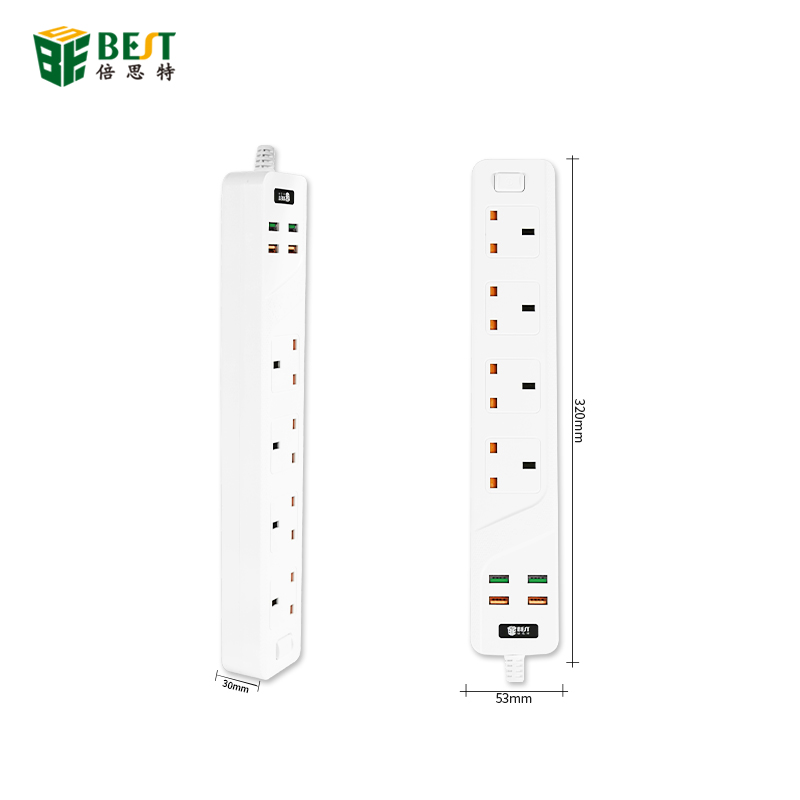 BST-03 мощность полосы умный дом электроника быстрая зарядка 4 USB 4 порты расширение Великобритании powerplug разъем с Великобритания адаптер
