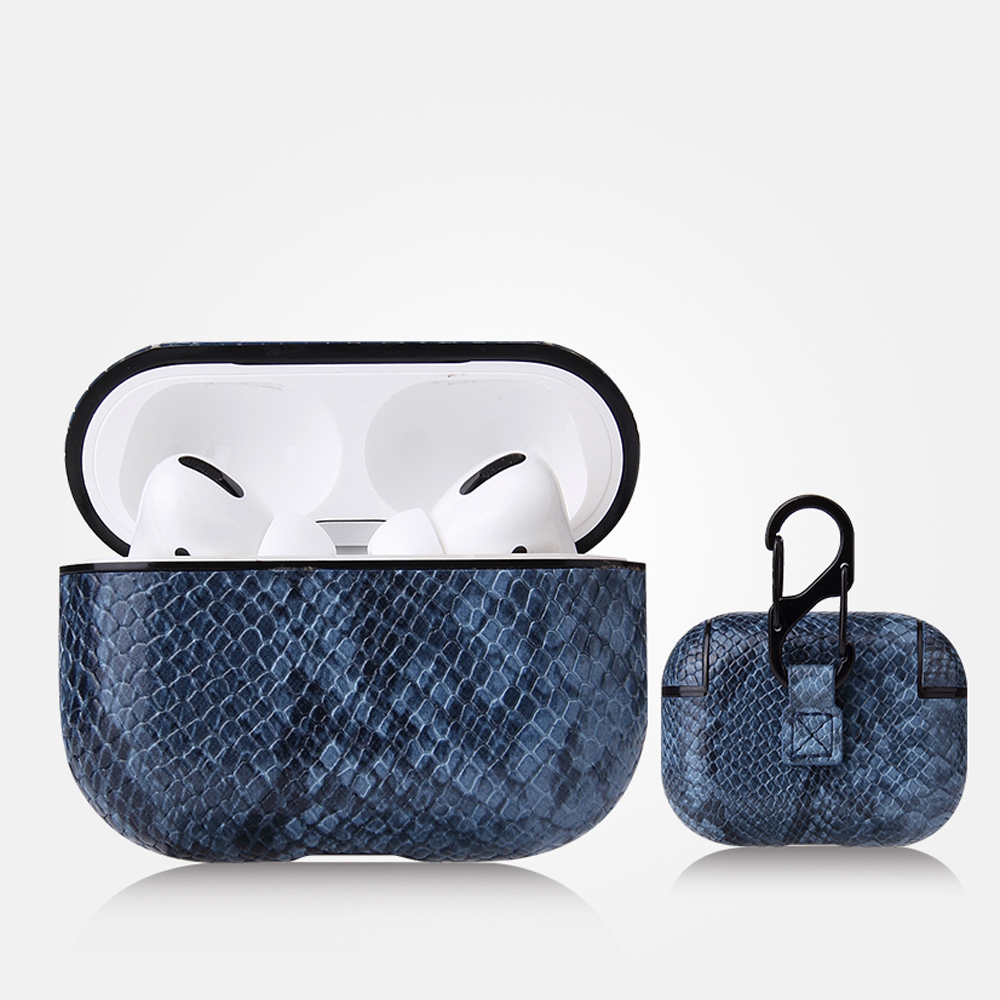Wholesale Snake pattern wireless earphone case PU leather earphone case for airpods pro 3 Cover Charging Box