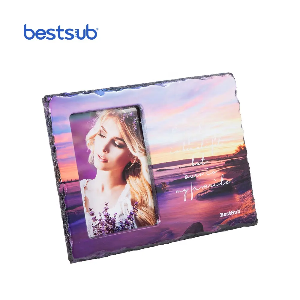 BestSub Wholesale 19*25cm Sublimation Square Shape Frame Slate SBBH55