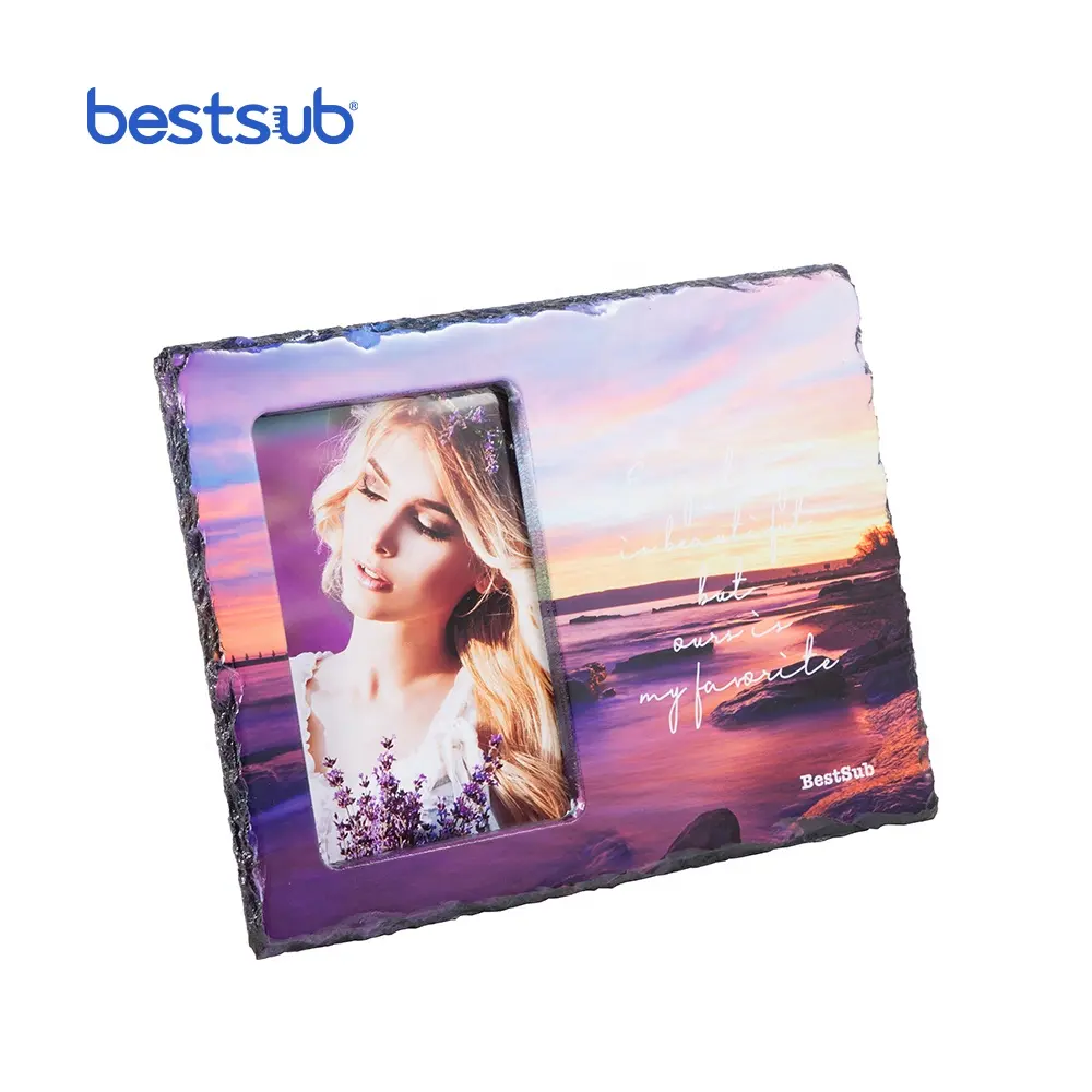 BestSub оптовая продажа 19*25 см сублимационная квадратная форма рамка Slate SBBH55