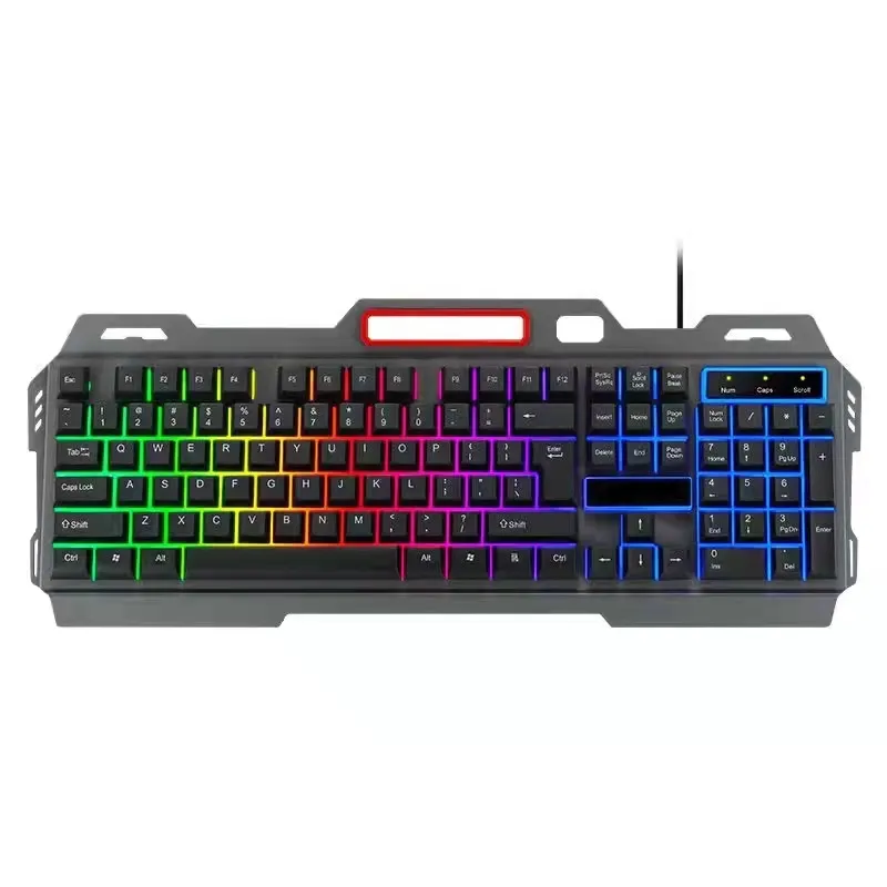 Top Sell LED breathing light 104 keys USB wired gaming keyboard mouse combos for laptop