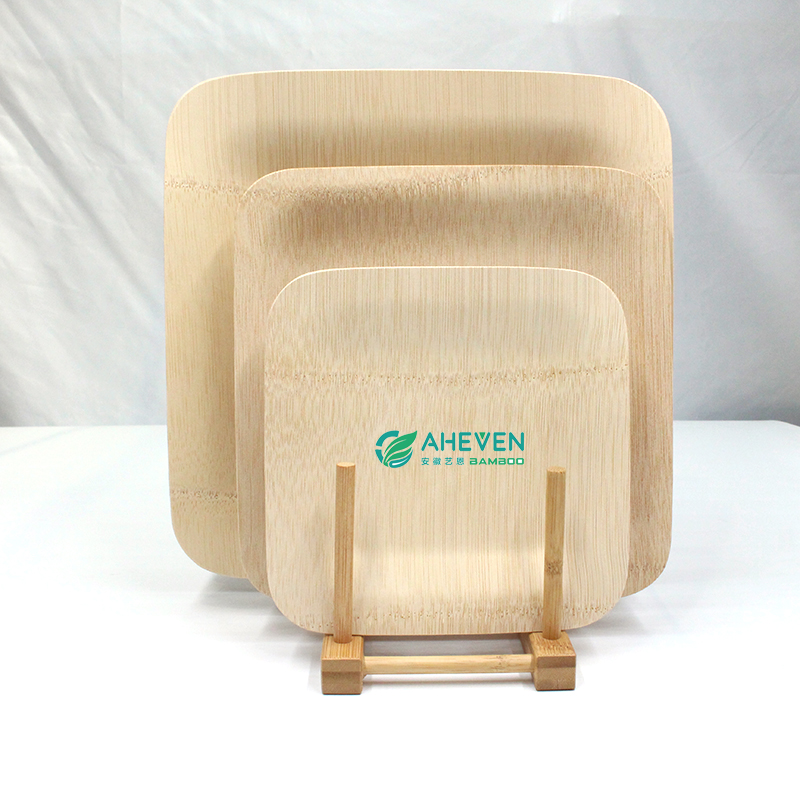 Recycle bamboo plate bamboo disposable plate for home, restaurant