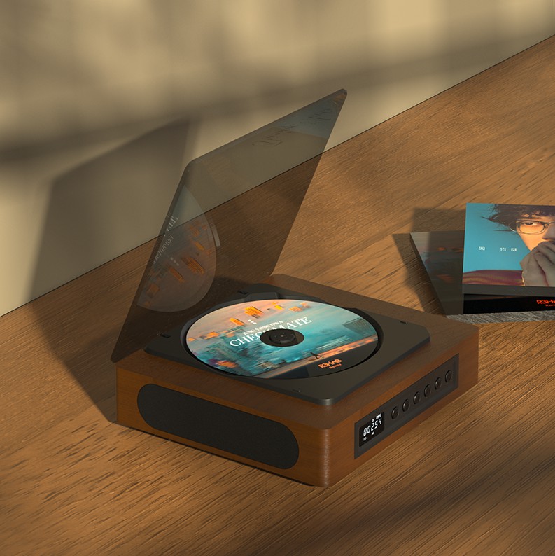 Настенный CD-плеер с объемным звуком, USB, MP3, портативный музыкальный плеер, стереоколонка для дома