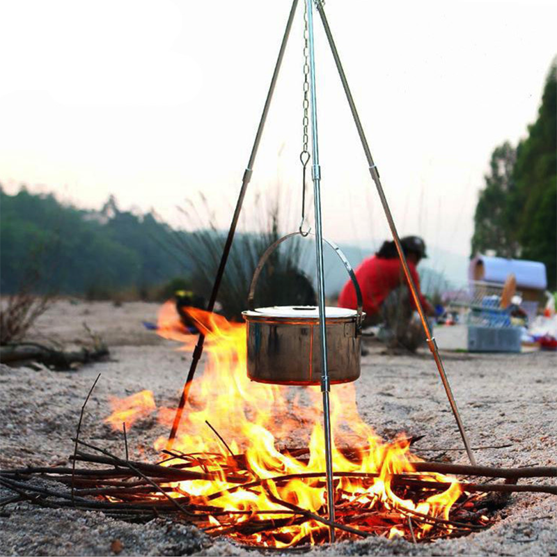 Напольный Штатив для кемпинга Campfire кронштейн для приготовления пищи держатель для горшка из сплава
