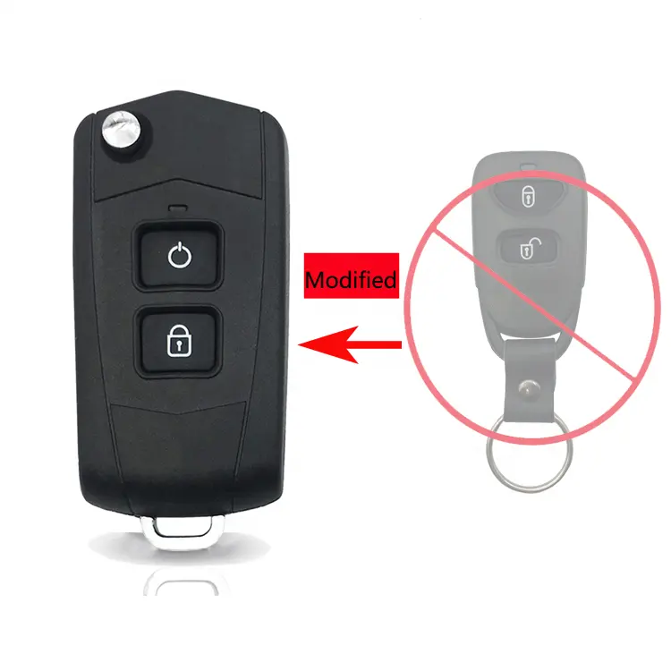 2 Buttons Remote Smart Car Key Shell Fob Cover Blank Case For Hyundai Santa Fe 2006 - 2010