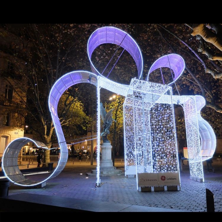 Необычные Многоцветный 3d Led Рождество выдалбливают Подарочная коробка дом свет мотив освещение