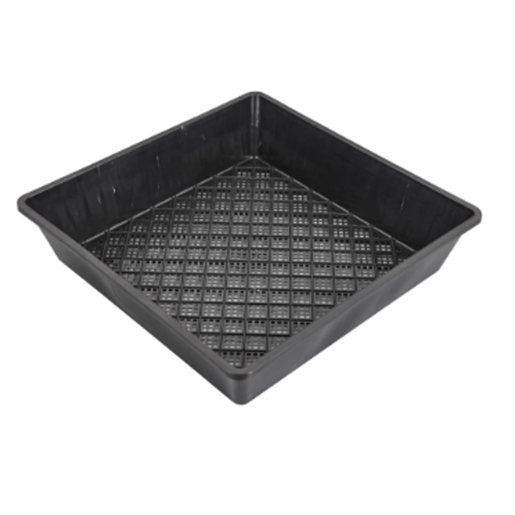 Square Plastic seed starter tray with holes hydroponic PP flat bottom seedling tray