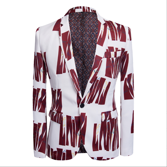 Custom Male Blazer Men Digital Printing Costume Jacket Men Sublimation Blazer Suit High Quality