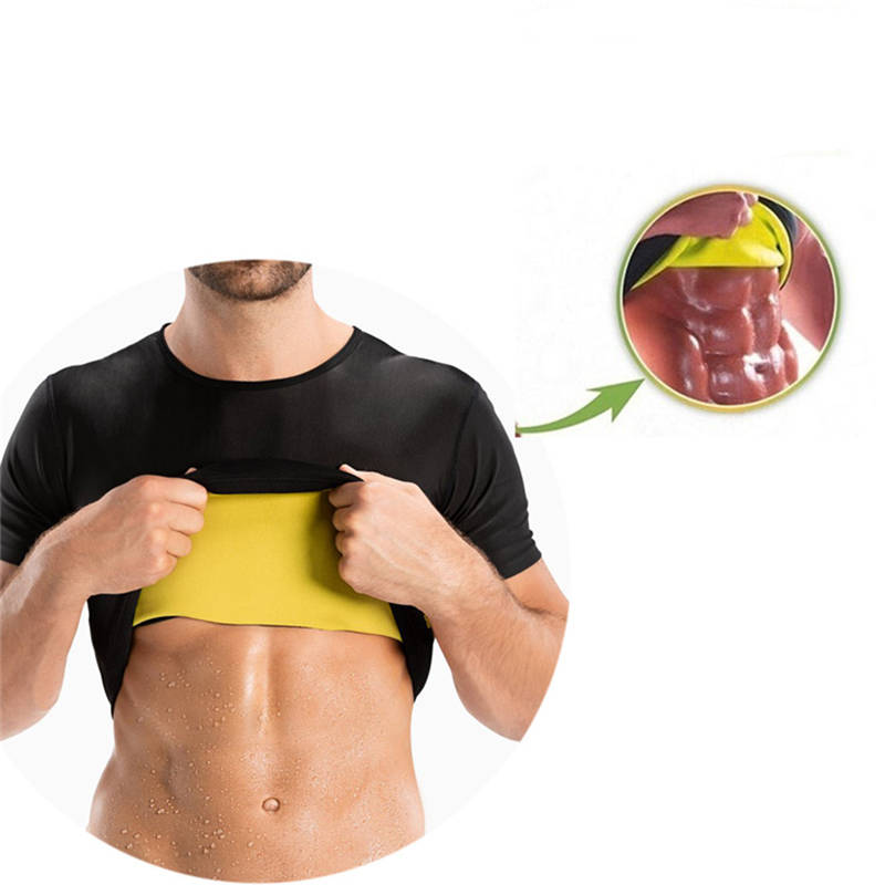 Tummy Fat Loss Neoprene Sauna T shirt Hot Sweat Slimming Suit Body Shaper Sauna Shirt for Men