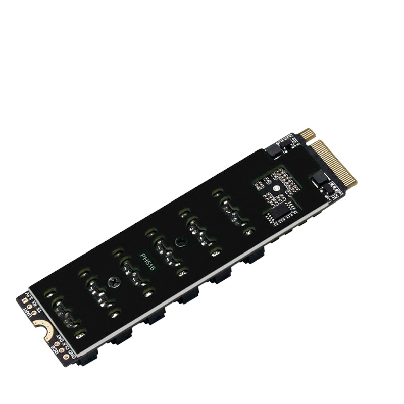 Адаптер NGFF NVME M-Key PCI Express на SATA 3,0 6 Гбит/с, 6 портов