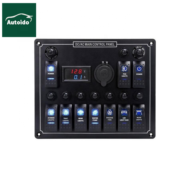 12V Универсальный 10 пин морской переключатель панель кулисный переключатель панель с usb зарядное устройство