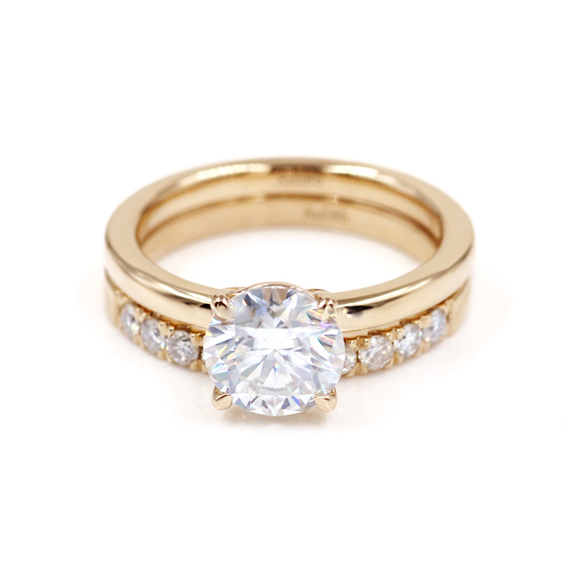 JR045, покрыты золотом, свадебные кольца 1.5ct CZ обручальные кольца, набор колец для женщин