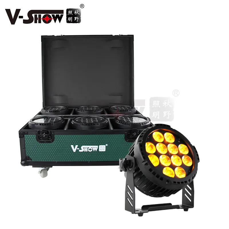 shipping from usa Waterproof Par Uplight 12x18W Outdoor wireless Battery Dmx Par Light RGBWA+UV 6 IN1LED Wash Par can