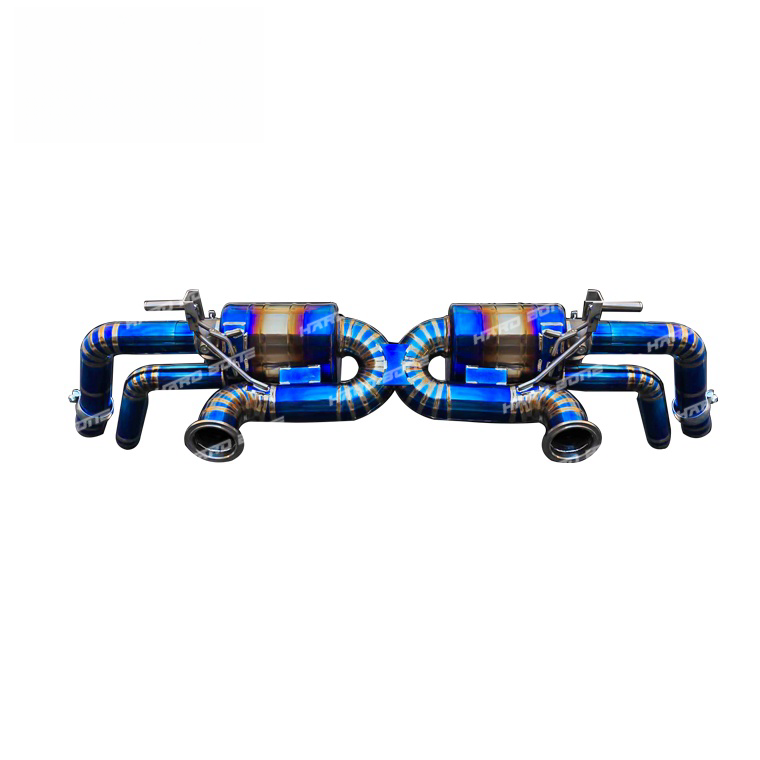 For Audi R8 Titanium Valved Sport Exhaust System Titanium Exhaust Pipes for V10 Logo Model Car