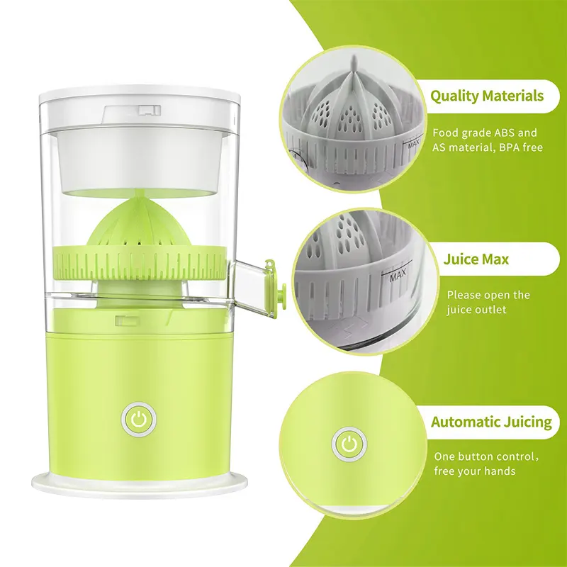 OEM Factory Price Portable USB Rechargeable 3 in 1Press Blender Citrus Juicer Electric