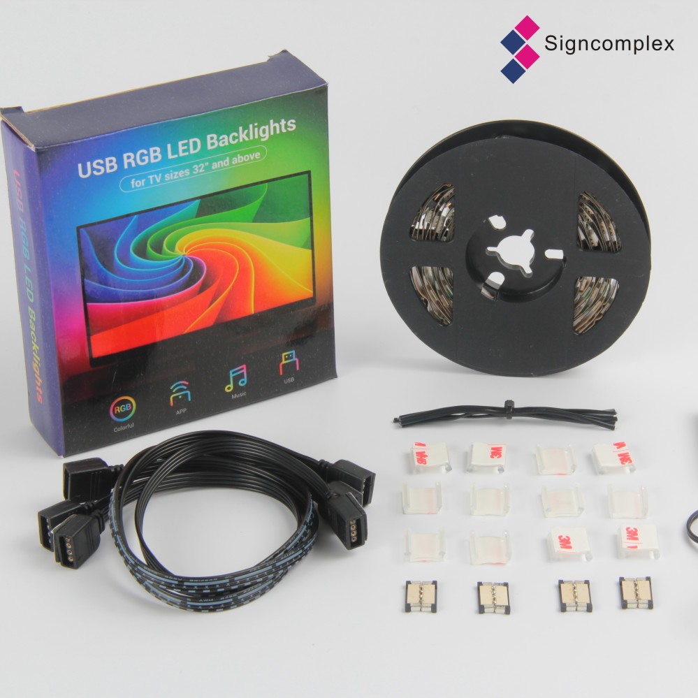 3 м Светодиодные полосы света для Led-Телевизор панель USB Синхронизация музыки цветных (RGB) светодиодных лент ТВ для 32 дюйма и выше