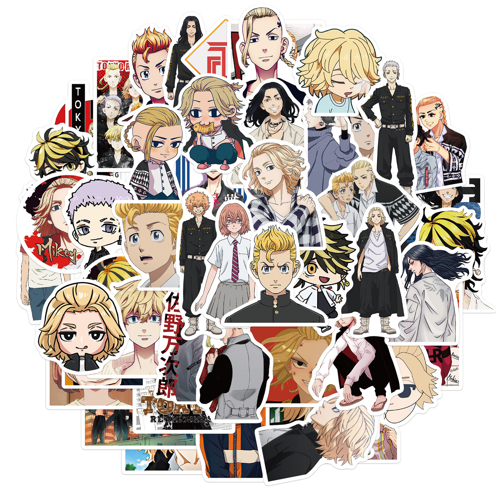 50 pieces decoration suitcase trolley laptop guitar cartoon Tokyo Revengers graffiti anime stickers