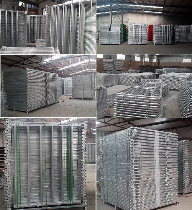 High quality 5 or 6 rails used corral fence,free standing livestock barrier, cattle panel for farm