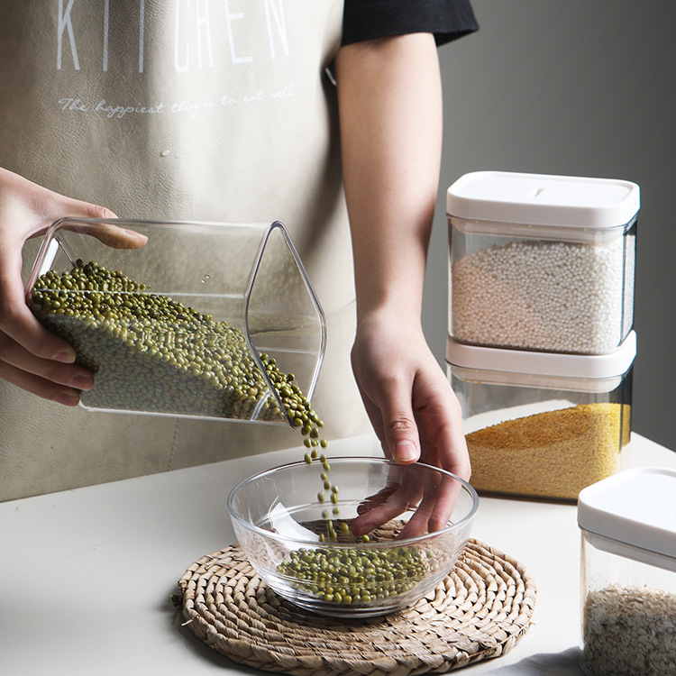 Sealed jar kitchen spice nut 500ml/800ml storage jar food plastic jars food grade