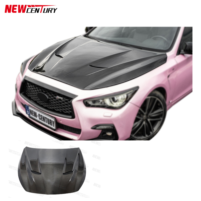Mbj, стильная сменная Крышка корпуса капота из углеродного волокна для 2013-2022 Infiniti Q50 q50l