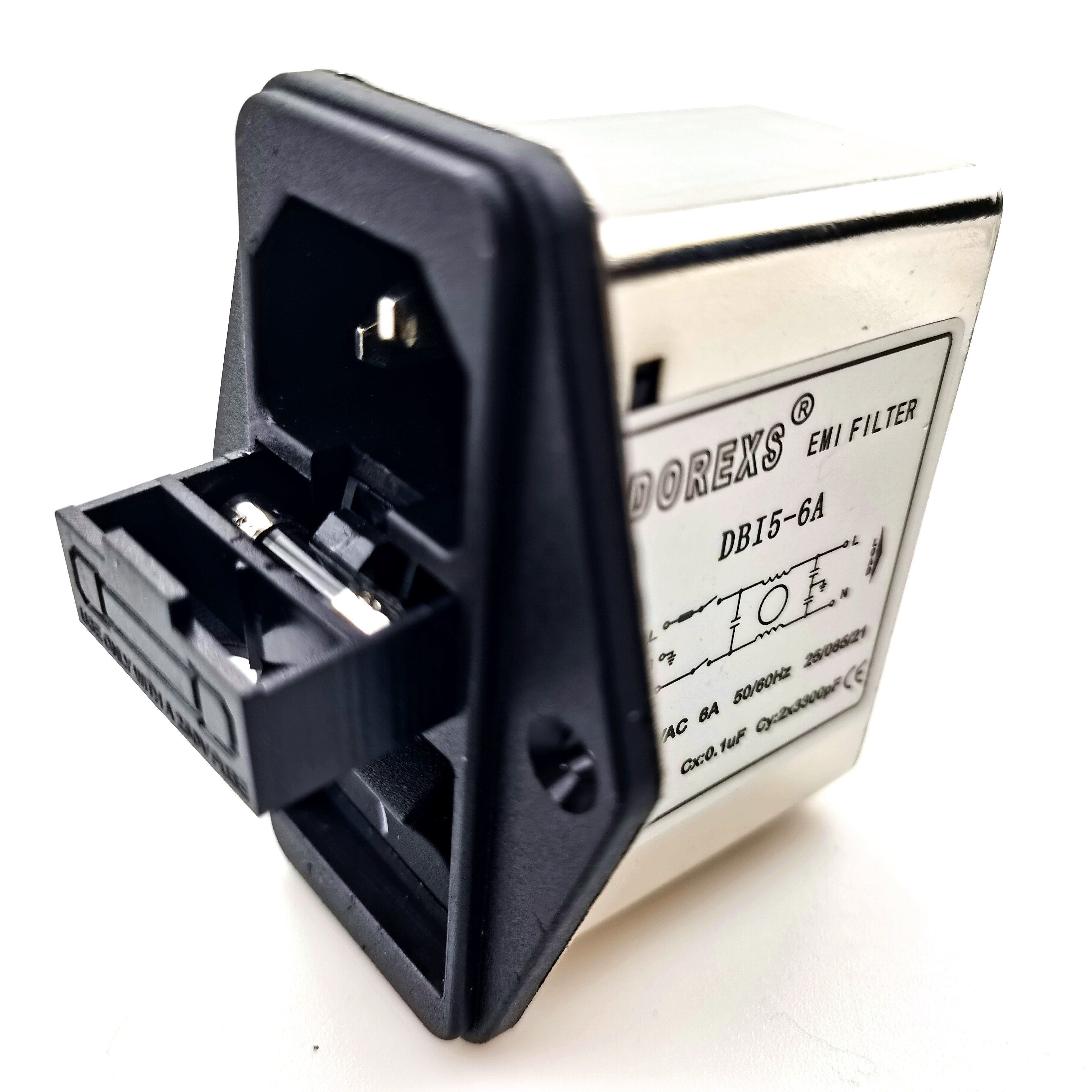 IEC 6A 10A socket switch noise filter