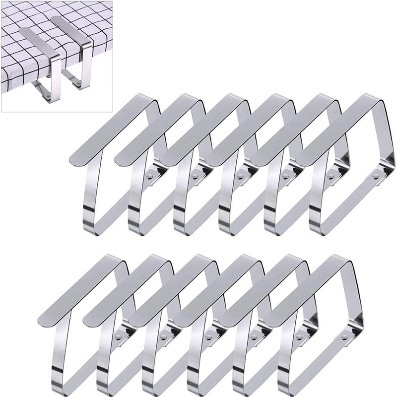 8X7cm Tablecloth Clips Stainless Steel Table Cover Clamps Table Cloth Holders