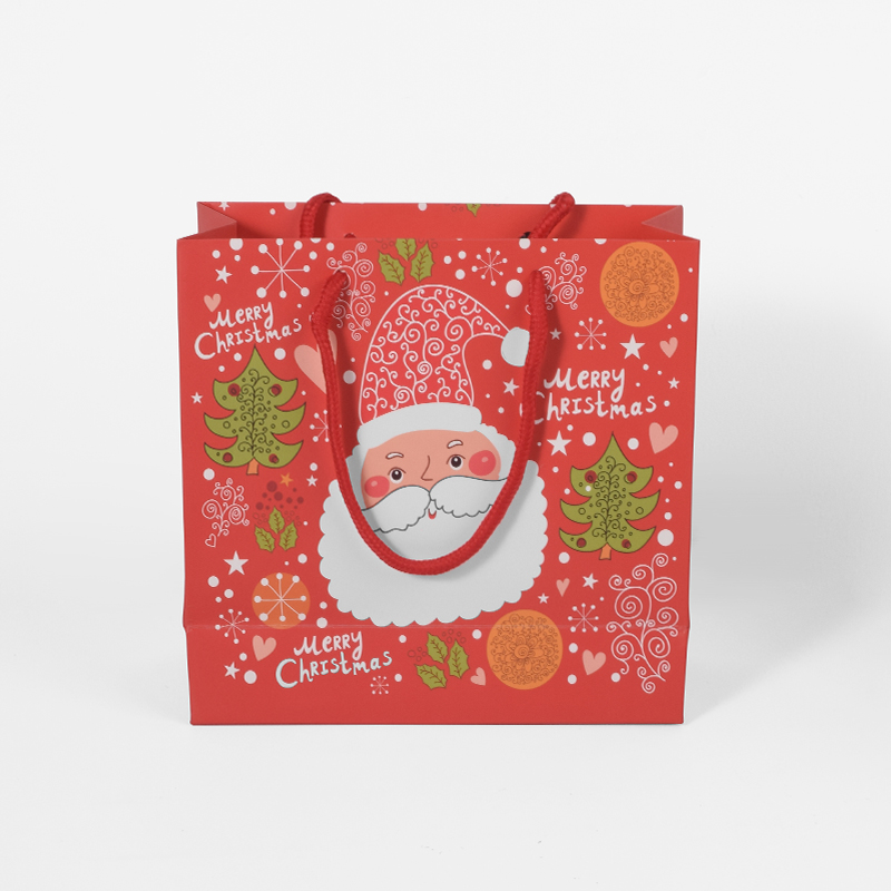 RTS Luxury Christmas paper bag for retail packaging shopping gift bags customised paper bags
