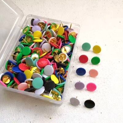 Wholesale office creative stationery 100 pcs 12 color selection color cork board pushpin thumbtack Z0364-1