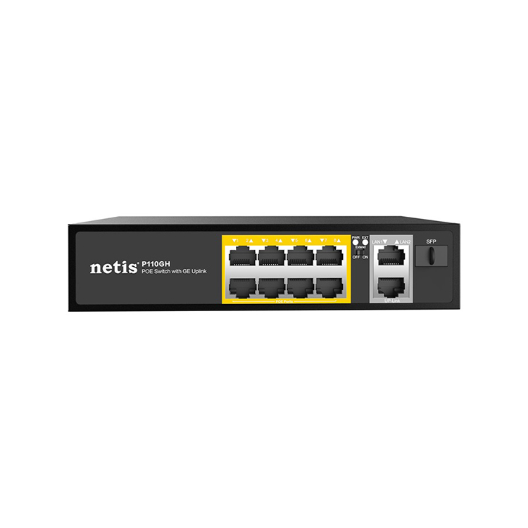 China Manufacturer 8+2 Port Switch 8 Fe Poe+2ge Uplink Poe Switch P110gh