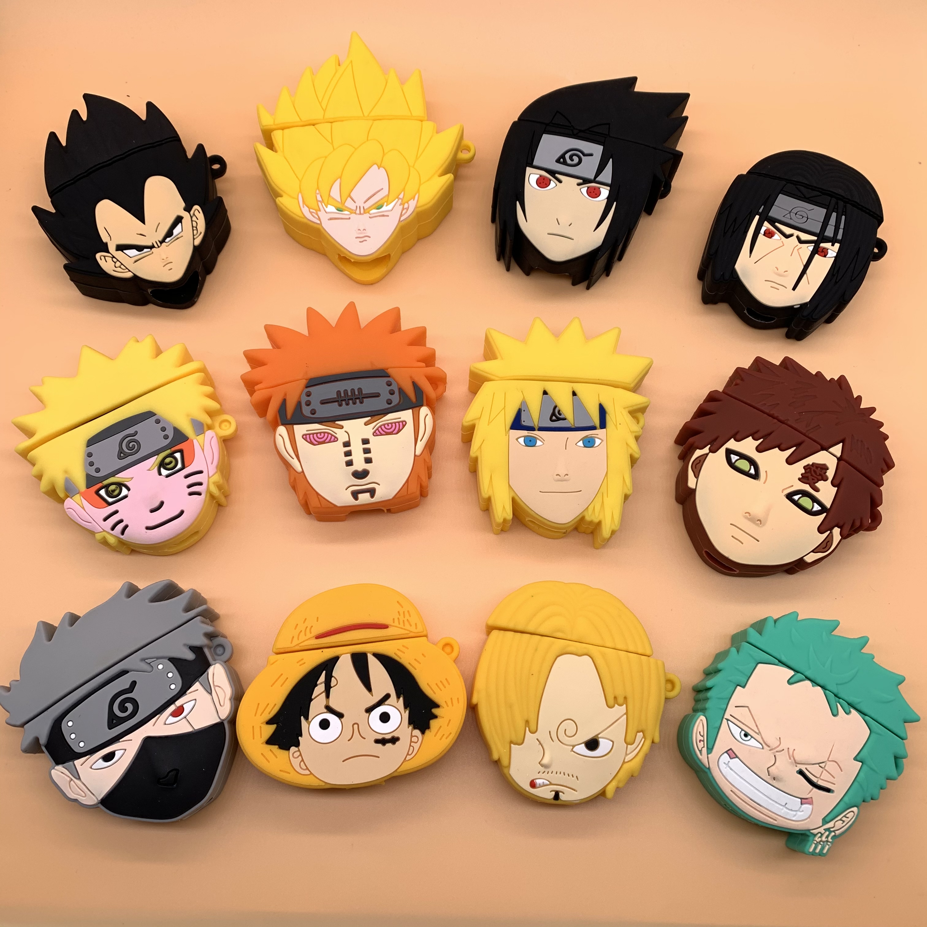 Чехол с полным героем Goku Vegeta Gaara Sasuke Naruto Luffy для Airpod для Apple AirPods 1 2