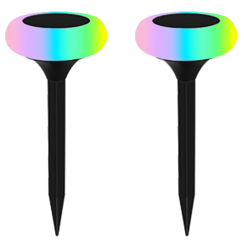 Рокки свет RGB Солнечный путь свет со вспышкой выцветание изменение цвета красочный Солнечный Путь Свет для украшения сада