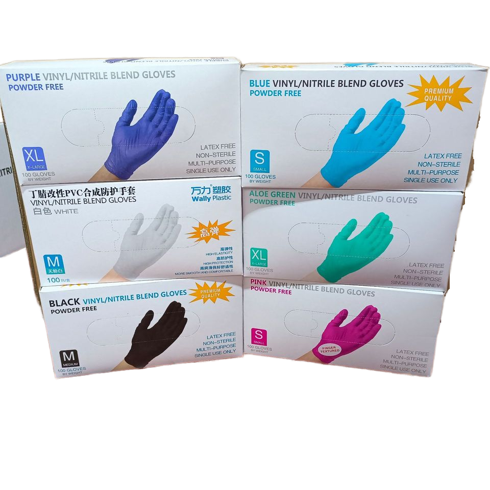 New Product Black Mixed Nitrile Gloves Safety Synthetic Rubber Gloves for Household Cleaning Anti-Cut & Anti-Slip