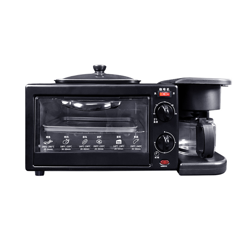 Multifunctional Three-In-One Breakfast Machine Making Coffee Making Sandwiches Cake 3 In 1 Breakfast Maker Station
