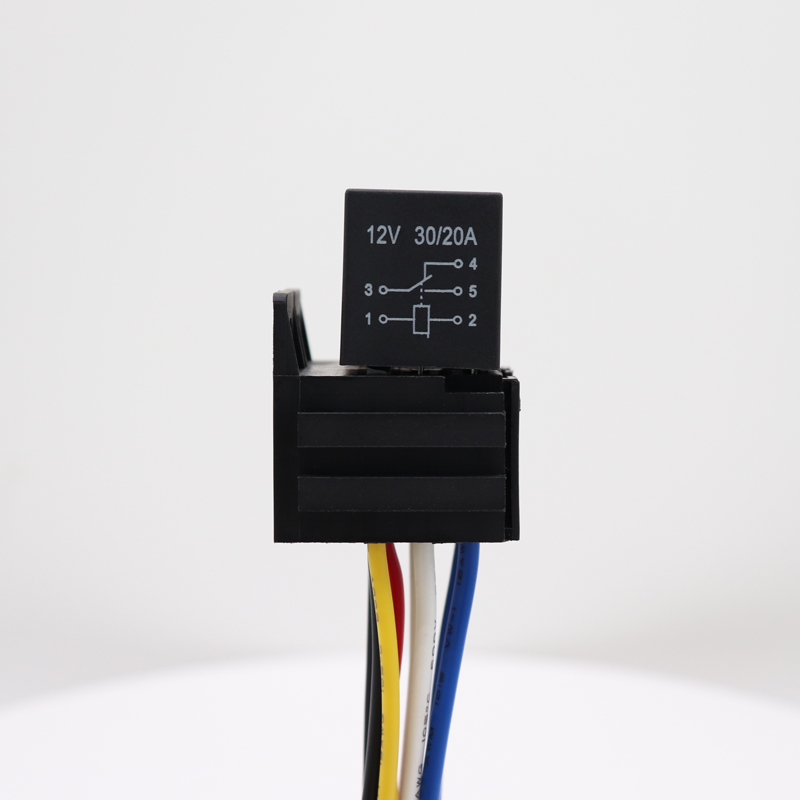 KKA-M3 30A Mini Automotive Relay 24V 4pin with 14+16AWG Wires, Car Relay with Holder