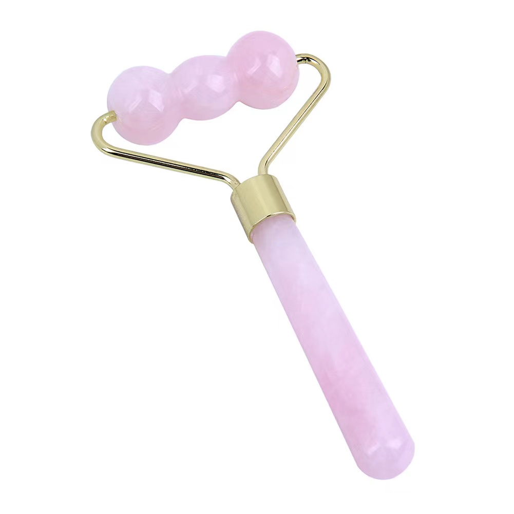 Customized Face Roller Facial Quartz Natural Jade Rose Quartz Massage Roller Orginal Jade Roller Quartz