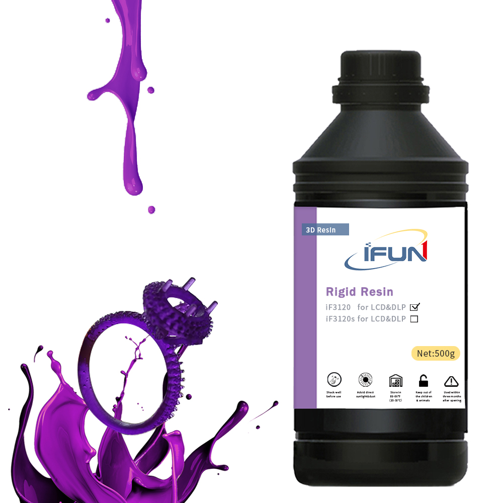 20I9 IFun 3120 фиолетовый цвет низкая усадка и вязкость 3D печать смолы для ЖК-приложений к образовательным учебным инструментам